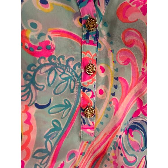 Lily Pulitzer Elsa Silk Top Size XS - Picture 4 of 6